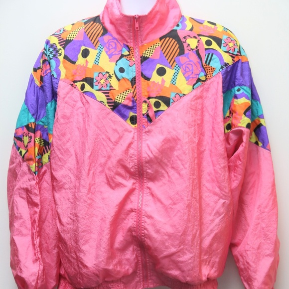 patterned windbreaker